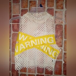 Pre-Owned Shein Warning cut out Tank